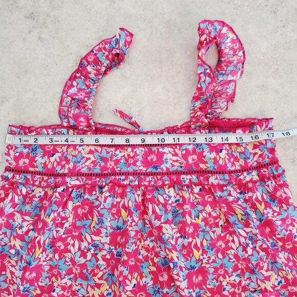 BOG Collective Hot Pink Floral Tank Size M - Picture 7 of 8